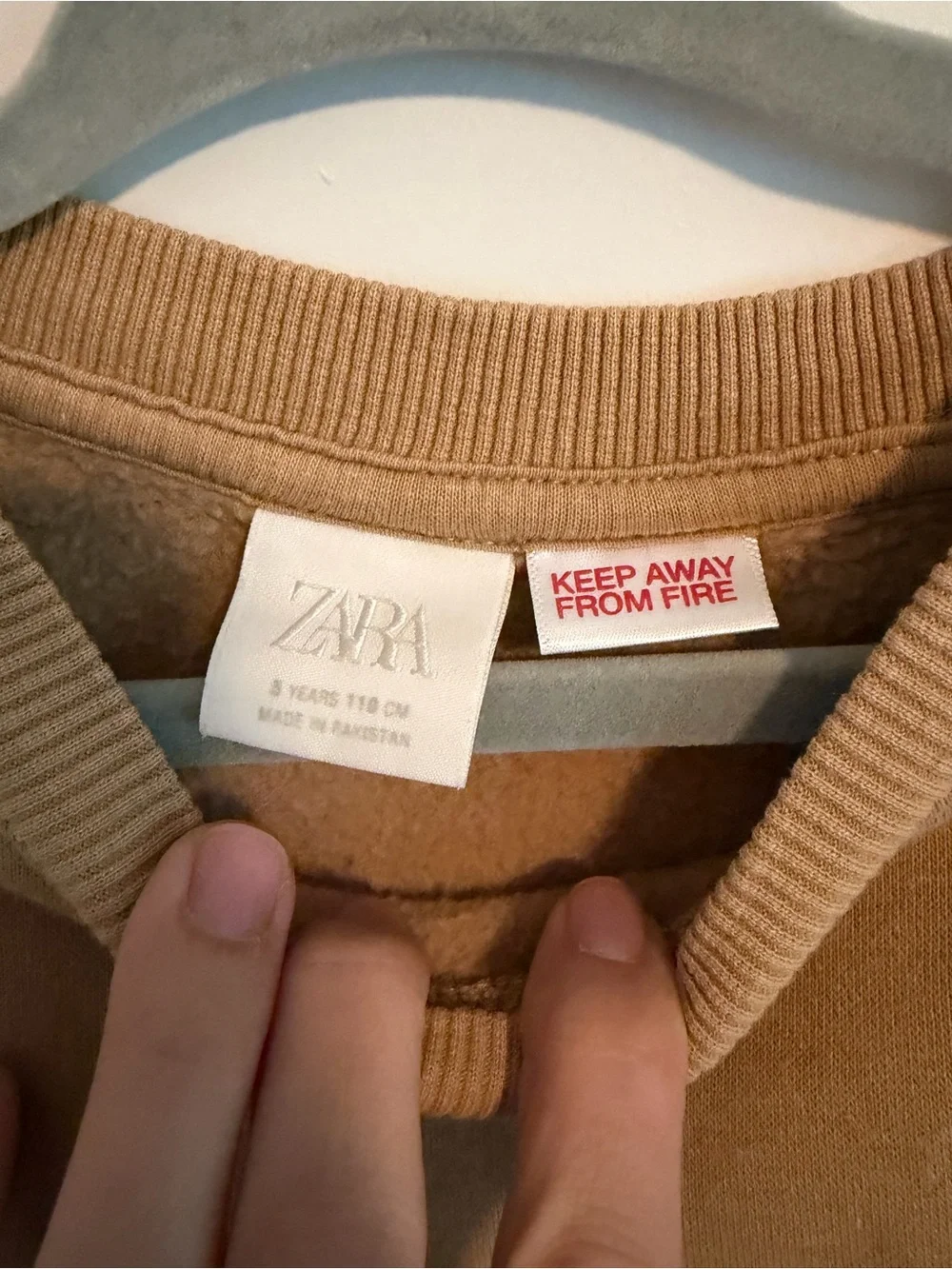 Zara Kids Matching Set Crewneck Sweater - Camel Brown